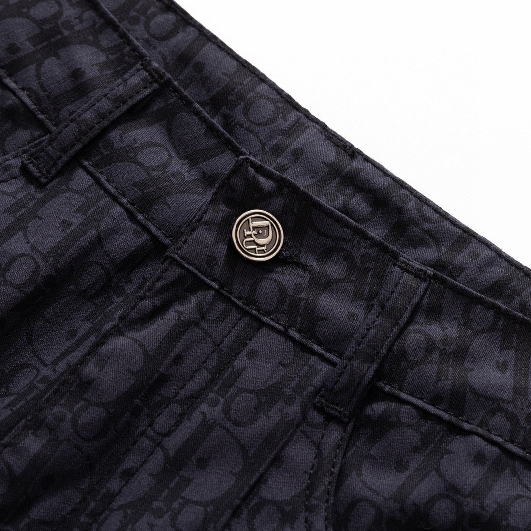 CD Unisex all-over printed jacquard jeans and trousers 1824101101