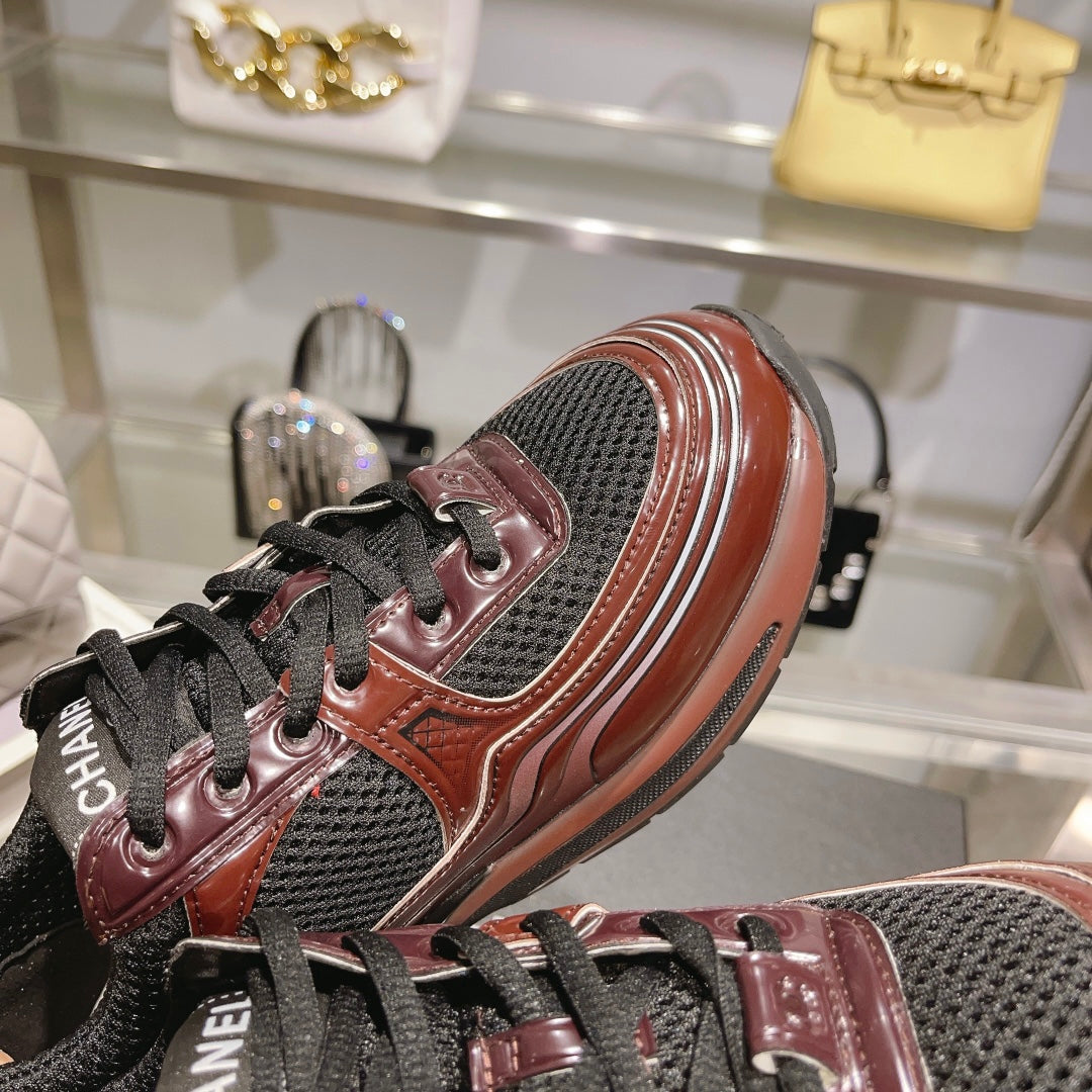 Plaid Wool Stitching Casual Sneakers XC0823081404