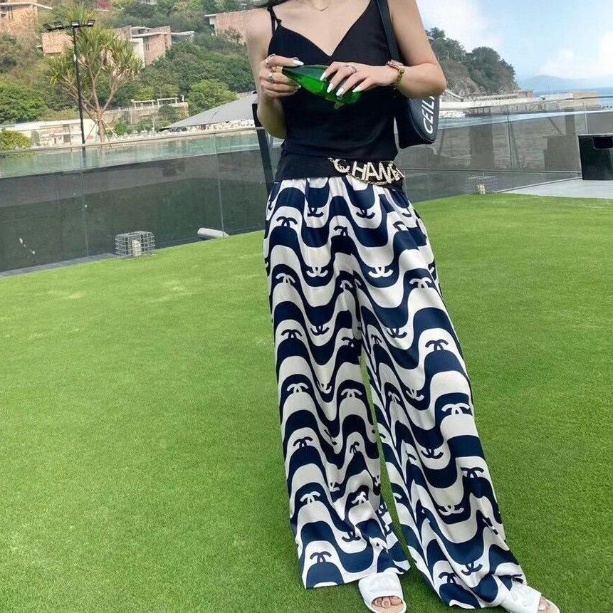 Fashion Printed Casual Wide Leg Pants PD1023080806