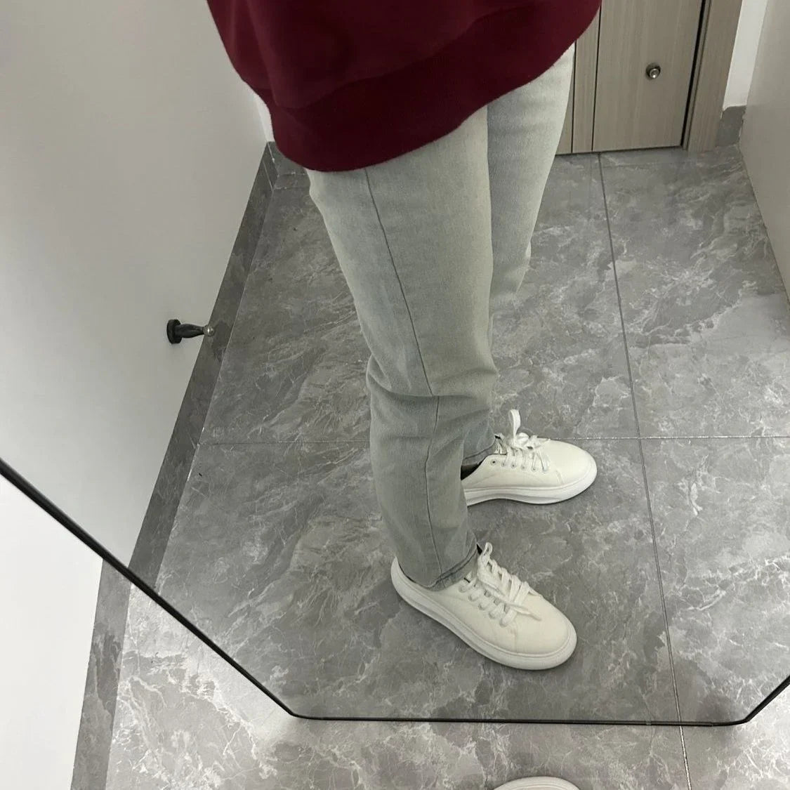 New Letter Embroidered Ripped Trousers 1024051501