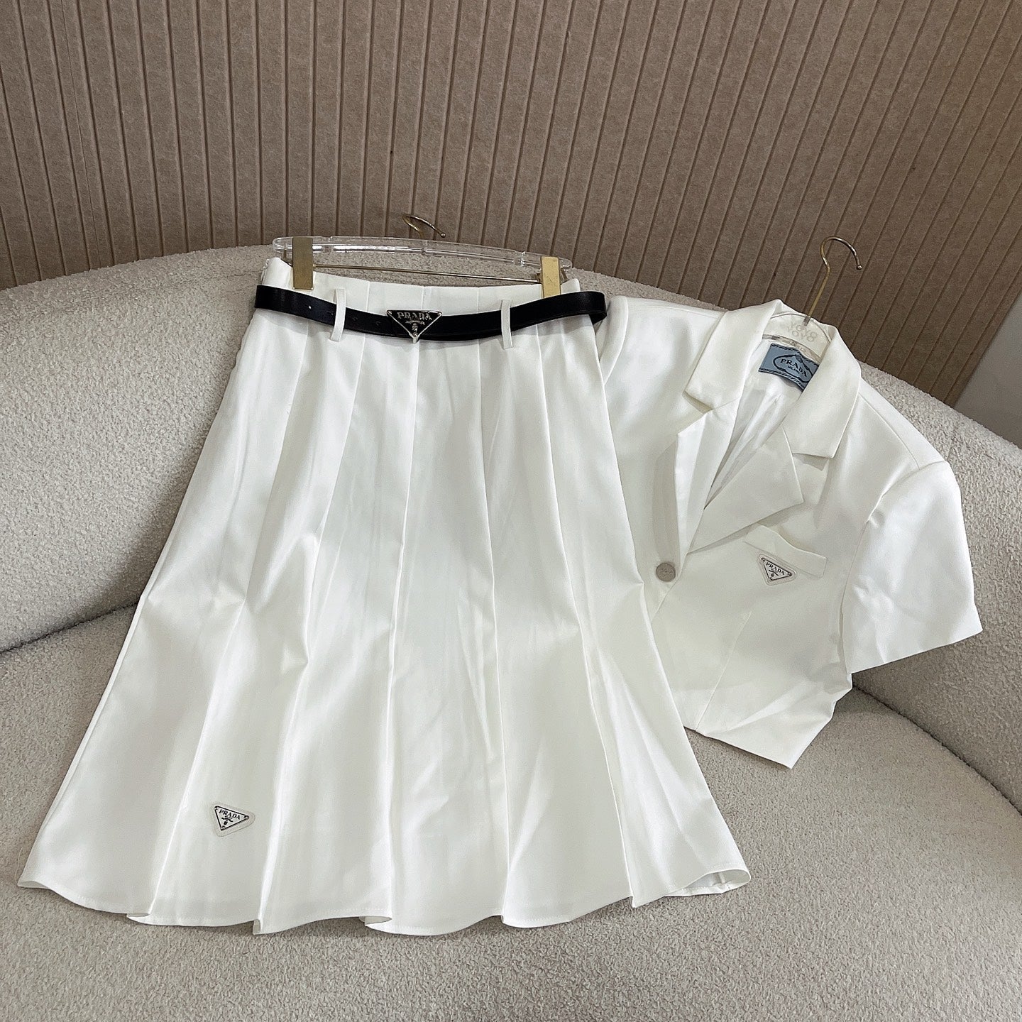 PR Suit style short jacket with high waist skirt suit 1825052001