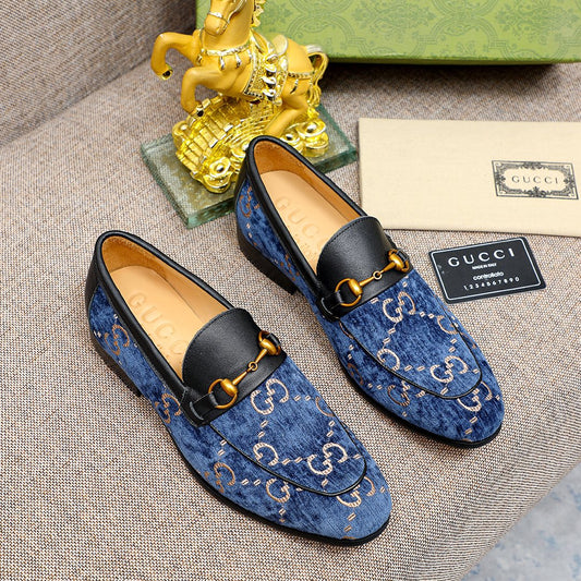 Gentleman Men's Shoes Leather Popular Classic Presbyterian Pattern Loafers G04