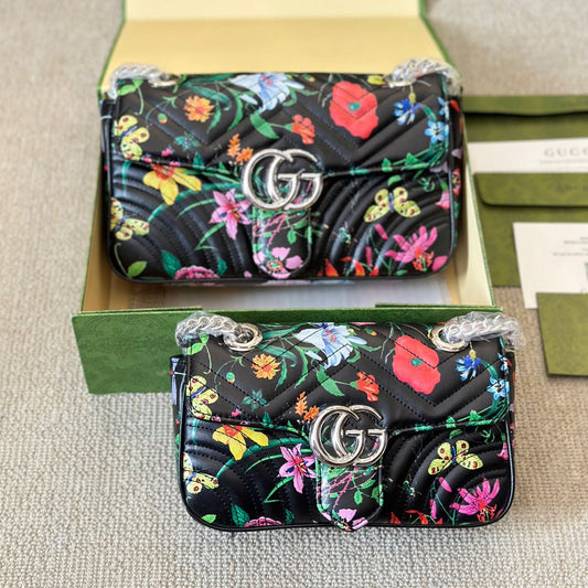 GG floral print shoulder bag 0724090402