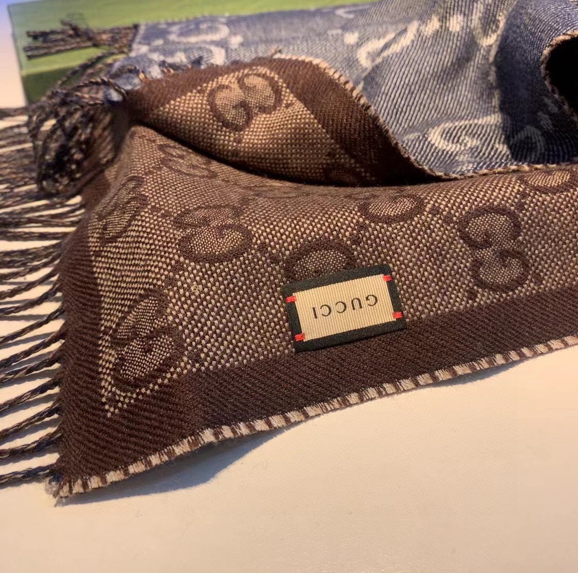 Two-color wool scarf  XC1823111501