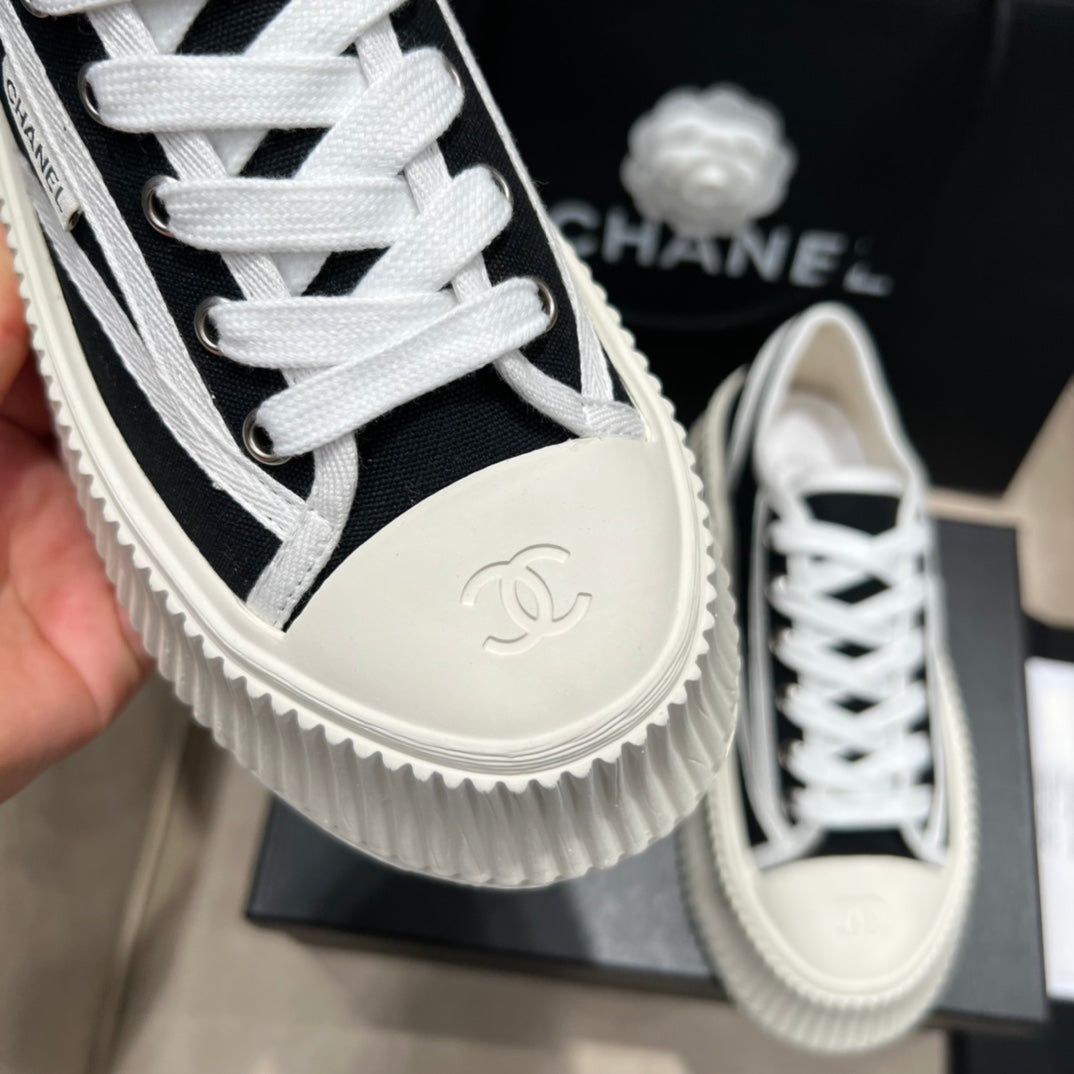 CNL Vintage 2024 Autumn and Winter New Style Canvas Thick-soled Sneakers 1824071604