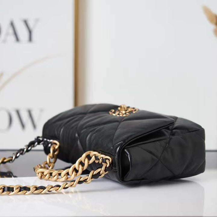 Handbag With Gold&Silver-toned Hardware