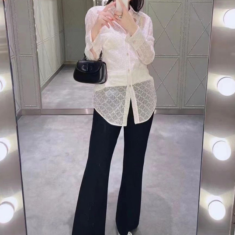 Fashion Jacquard Casual Shirt Two-Piece Set PD10070726