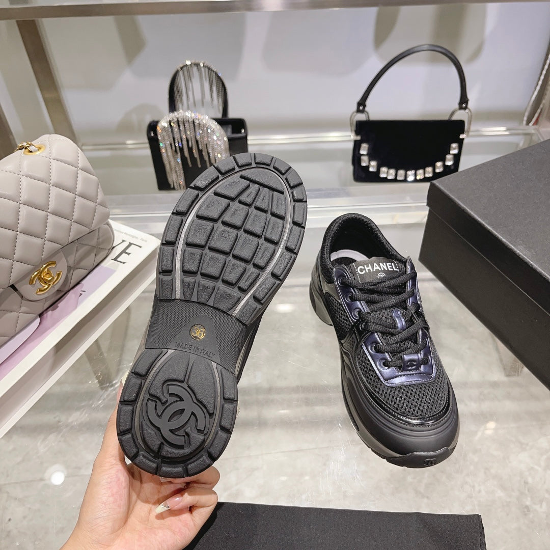 Plaid Wool Stitching Casual Sneakers XC0823081402