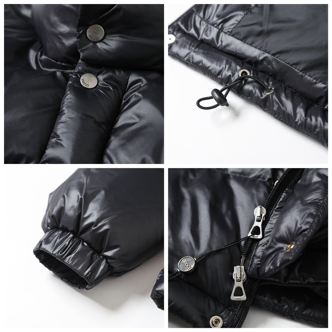 Classic logo red and green web down jacket XC0823102305