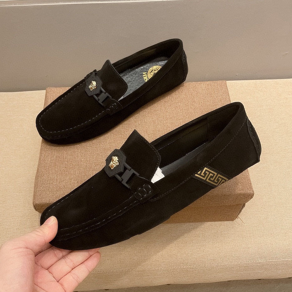 VS Medusa Velvet Leather Driver Shoes 1824091902