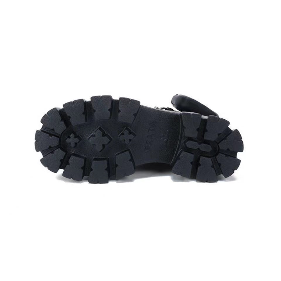 Classic triangle logo platform women's boots