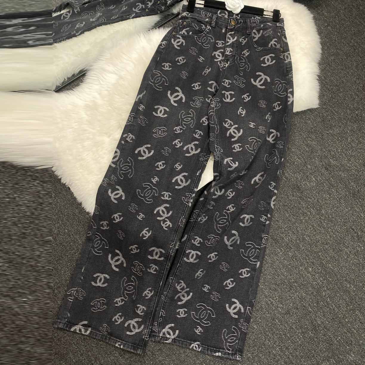 CHA New Versatile Printed Casual Jeans for Women 1025042102