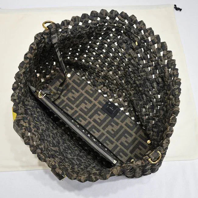 FD New Medium Tote Series Woven Tote Bag 1025062003