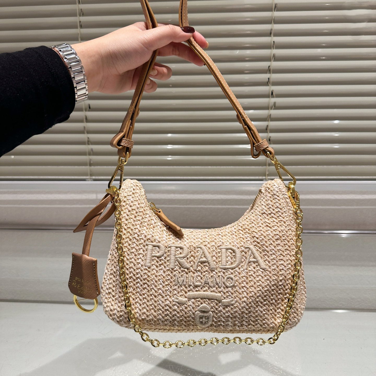 P hobo straw underarm bag 1824040208