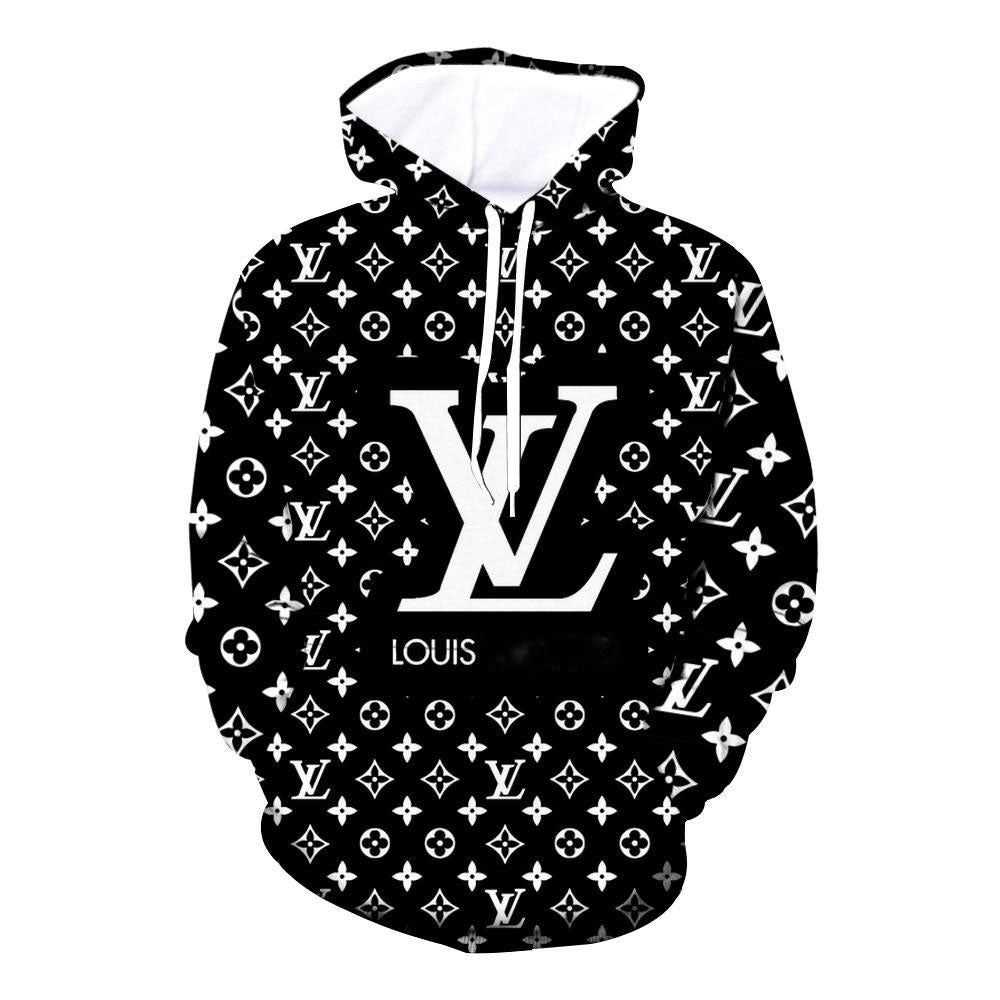V Logo Loose printed hooded