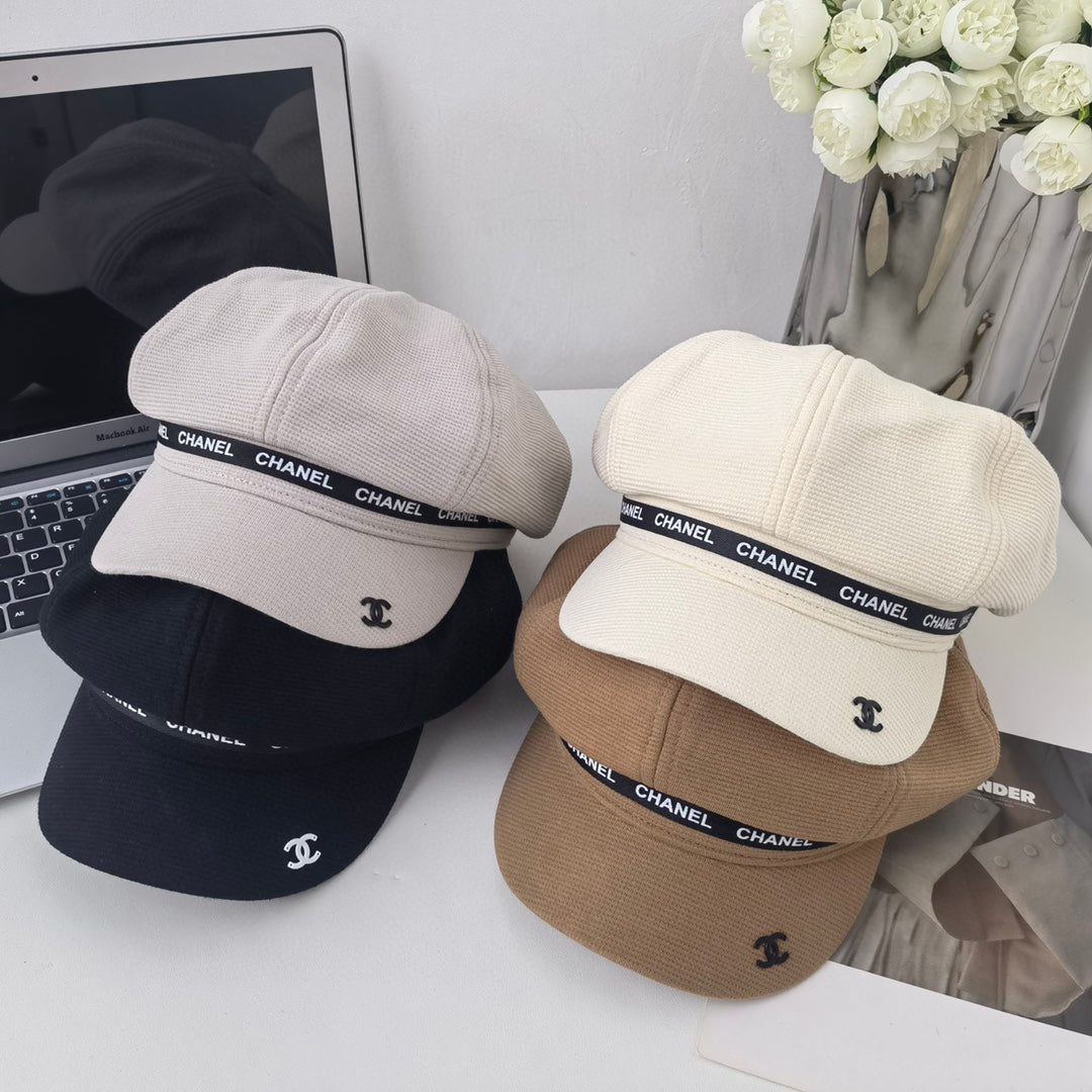 Breathable linen all-season beret octagonal hat XC16062501