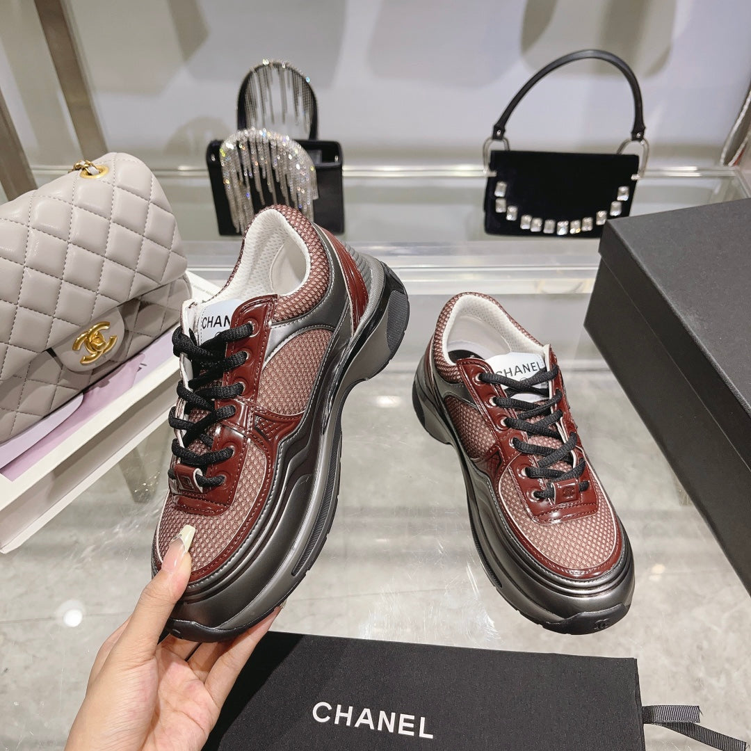 Plaid Wool Stitching Casual Sneakers XC0823081401