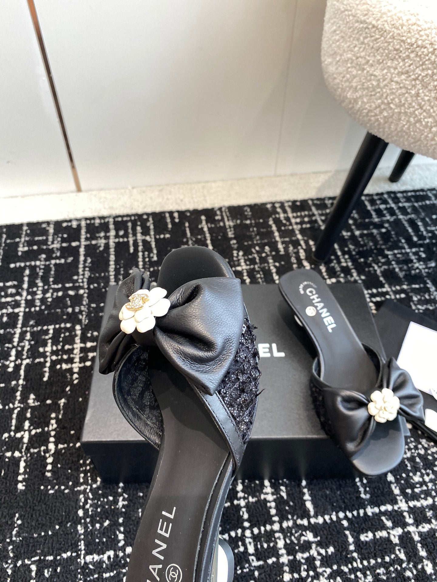 CNL 24SS bow low heel slippers 0724042706