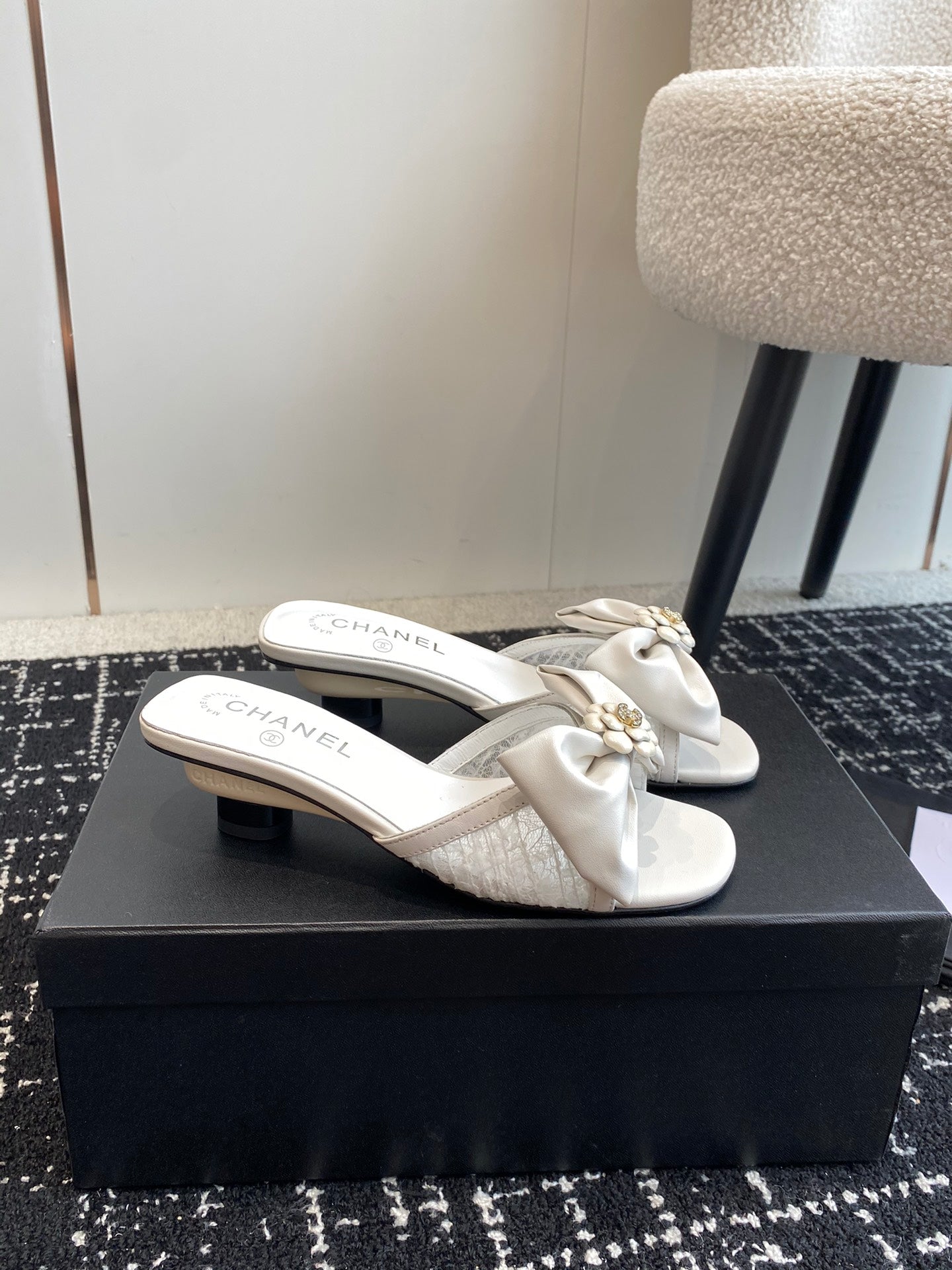 CNL 24SS bow low heel slippers 0724042706