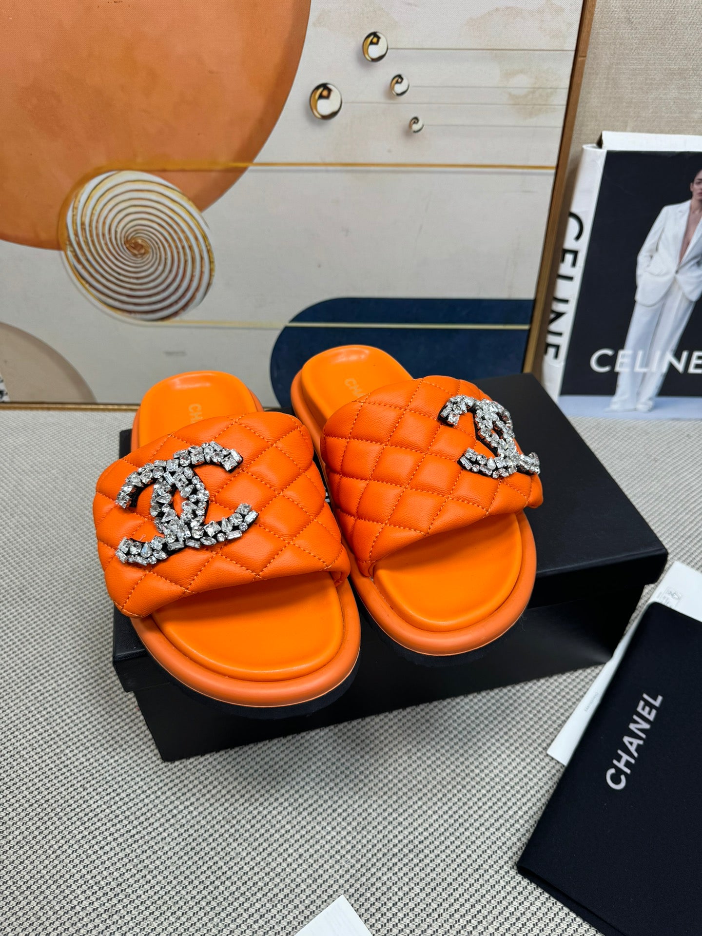 CNL dopamine color thick-soled Velcro women's slippers 0724042705