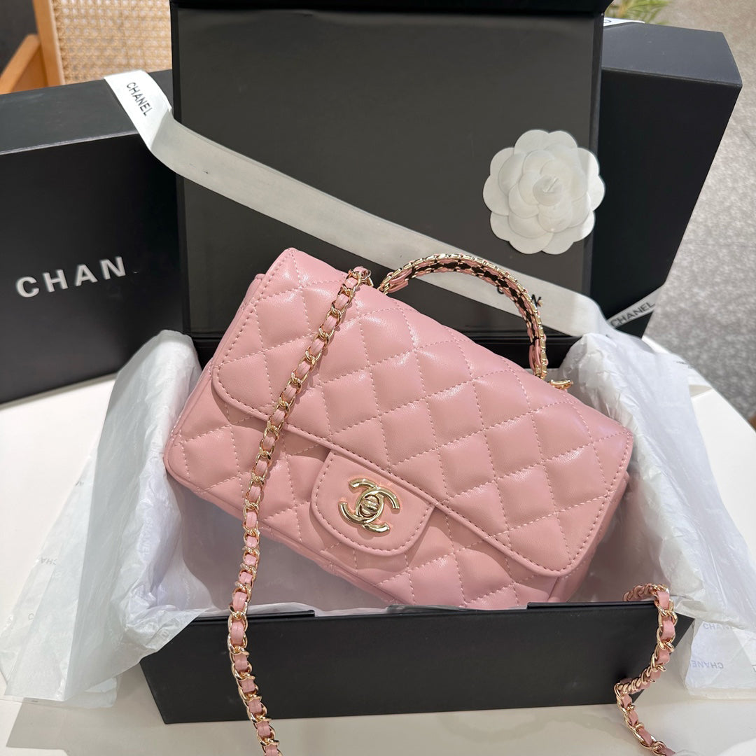 23A metal full diamond handle miniCF metal buckle bag XC16070604