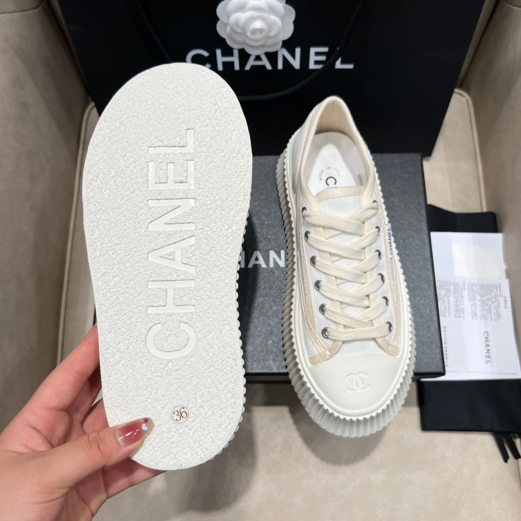 CNL Vintage 2024 Autumn and Winter New Style Canvas Thick-soled Sneakers 1824071604