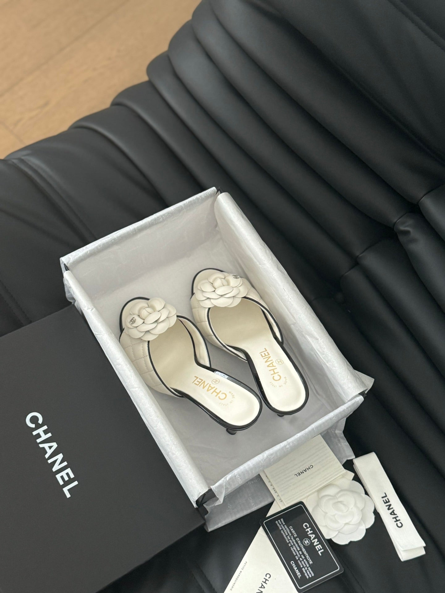 CNL 24SS camellia high heel slippers 0724042708
