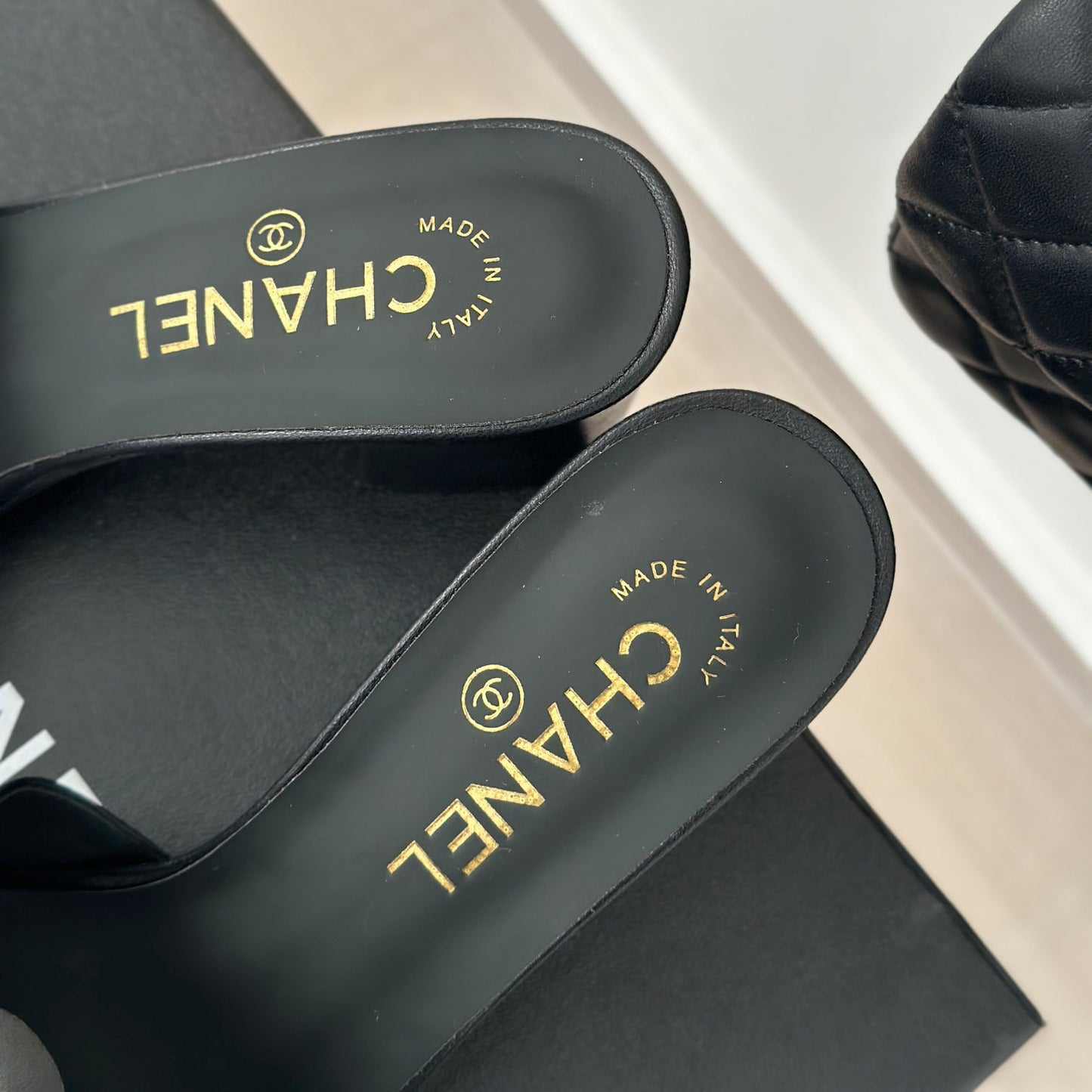 CNL Camellia block heel slippers 1824082701