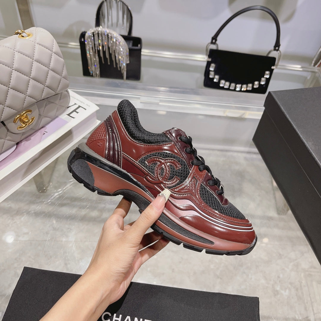 Plaid Wool Stitching Casual Sneakers XC0823081404