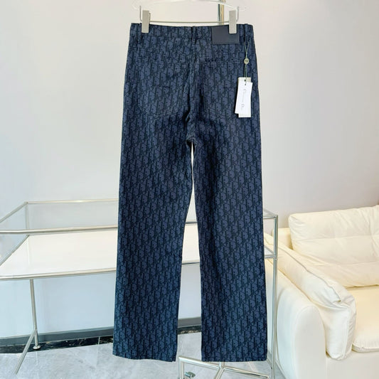 CD Unisex all-over printed jacquard jeans and trousers 1824101101