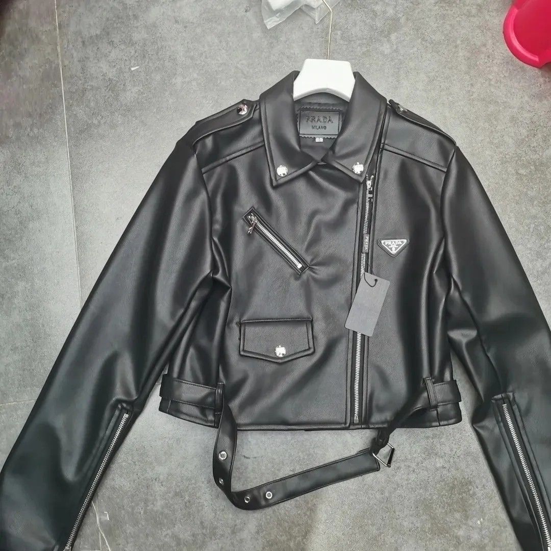 New Leather Short Motorcycle Jacket Lapel Coat 1024032029