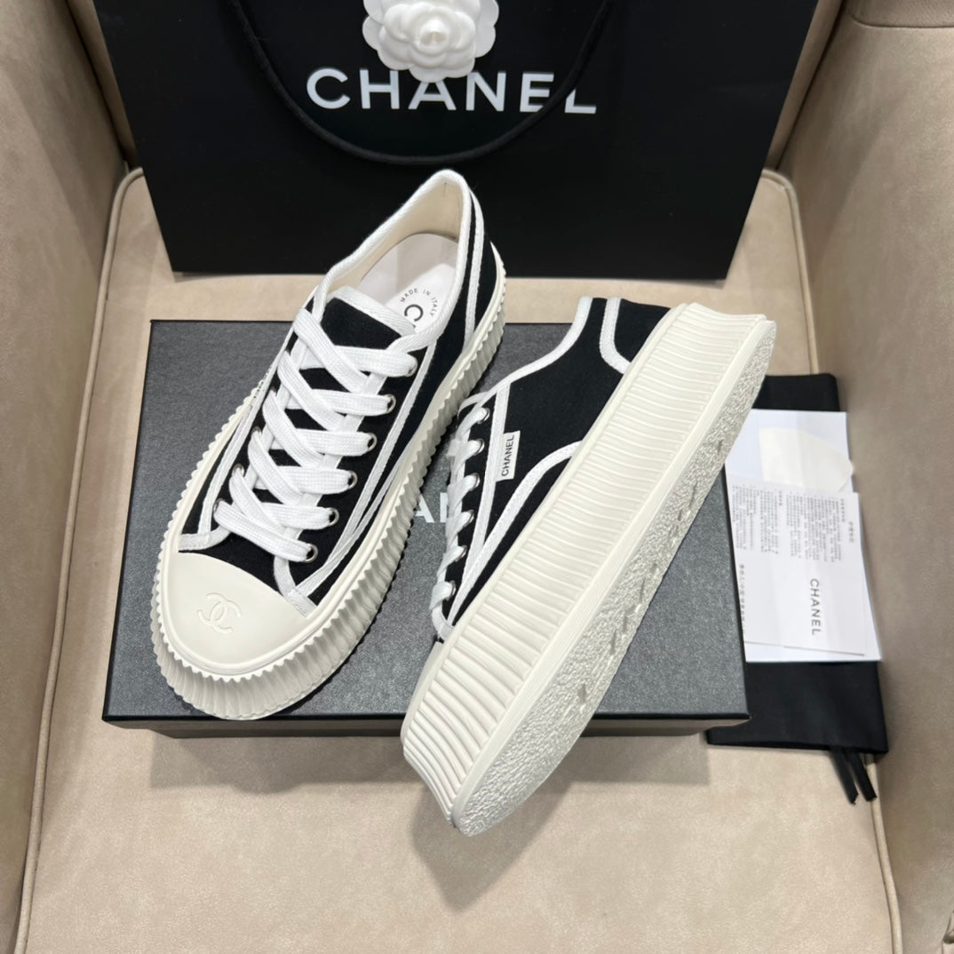 CNL Vintage 2024 Autumn and Winter New Style Canvas Thick-soled Sneakers 1824071604