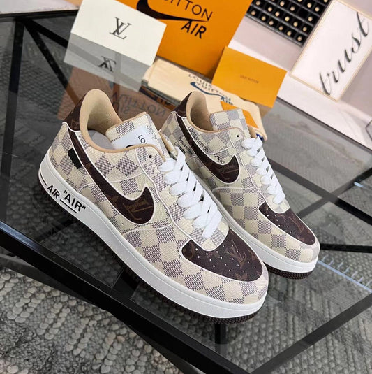 Fashion Casual Brown V& Jointly Signed Sneakers V02
