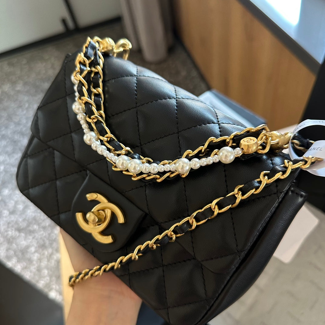 Cute pearl square fat bag 1824032204