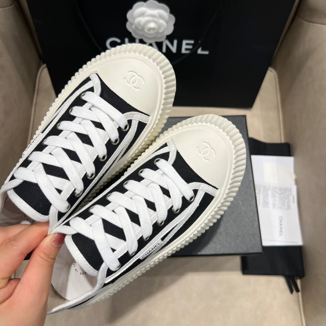 CNL Vintage 2024 Autumn and Winter New Style Canvas Thick-soled Sneakers 1824071604