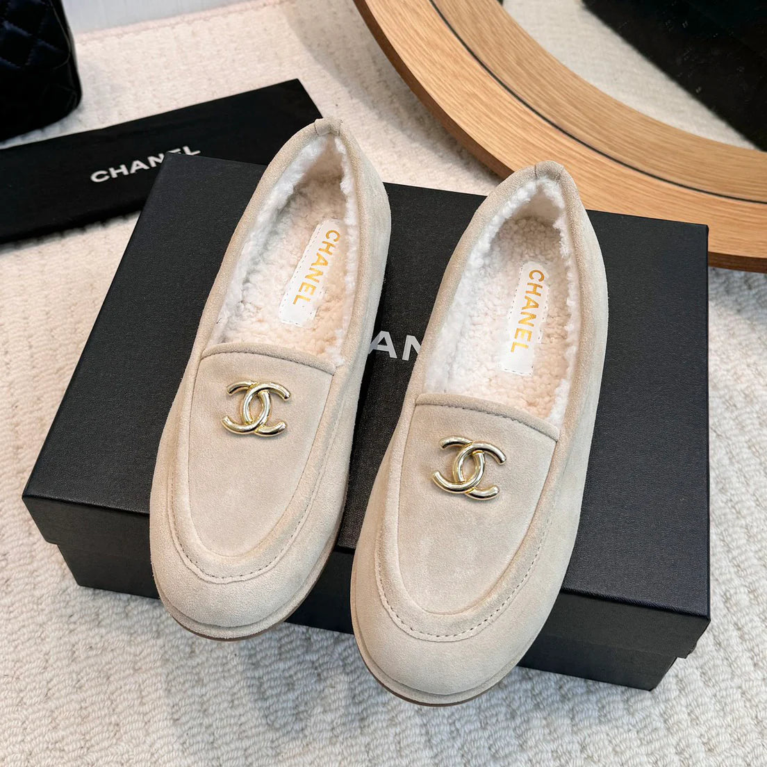 Teddy loafers with lamb wool 1024101502