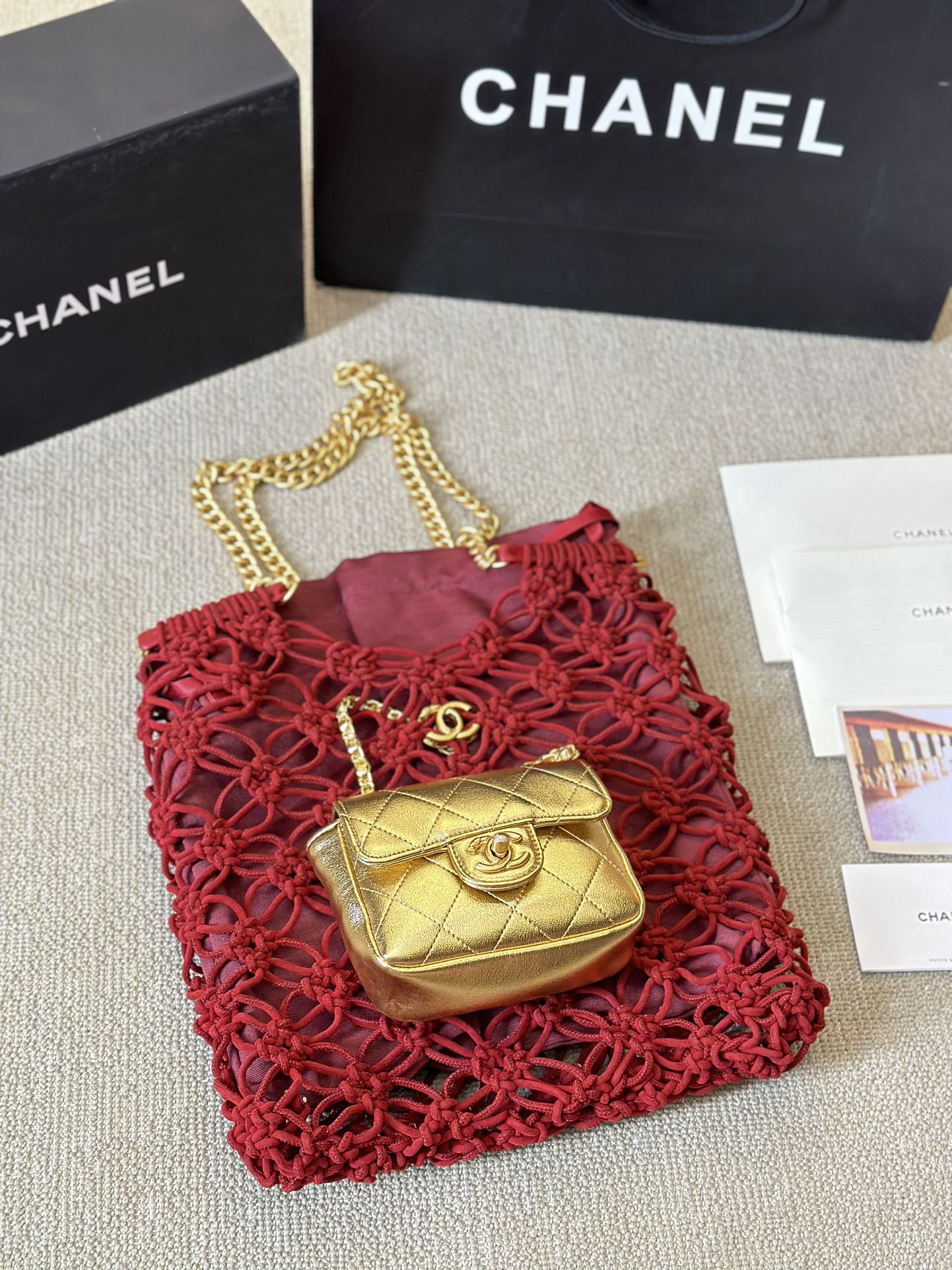 CNL 21A Velvet Net Bag with Letters 0724090401