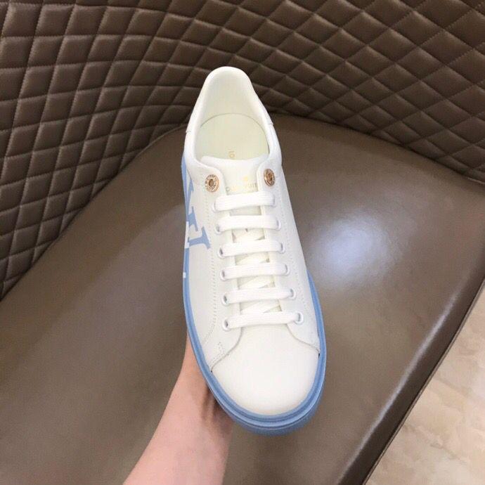 Light blue and white with luxurious fashion sneakers