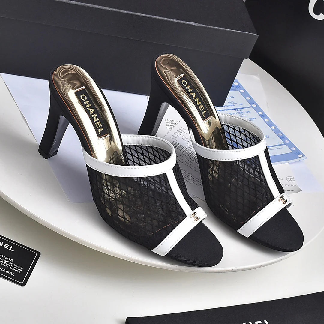 New Mesh Spliced High Heel Sandals 1024070124