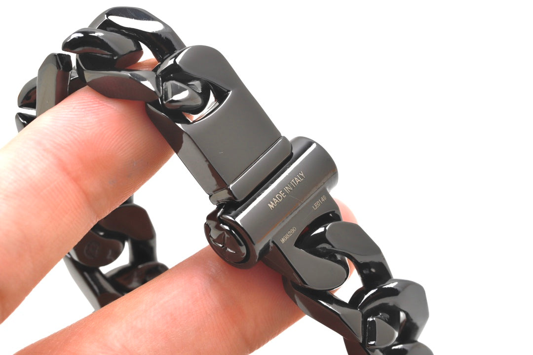 Black Metal Cuban Bracelet XC0823101601