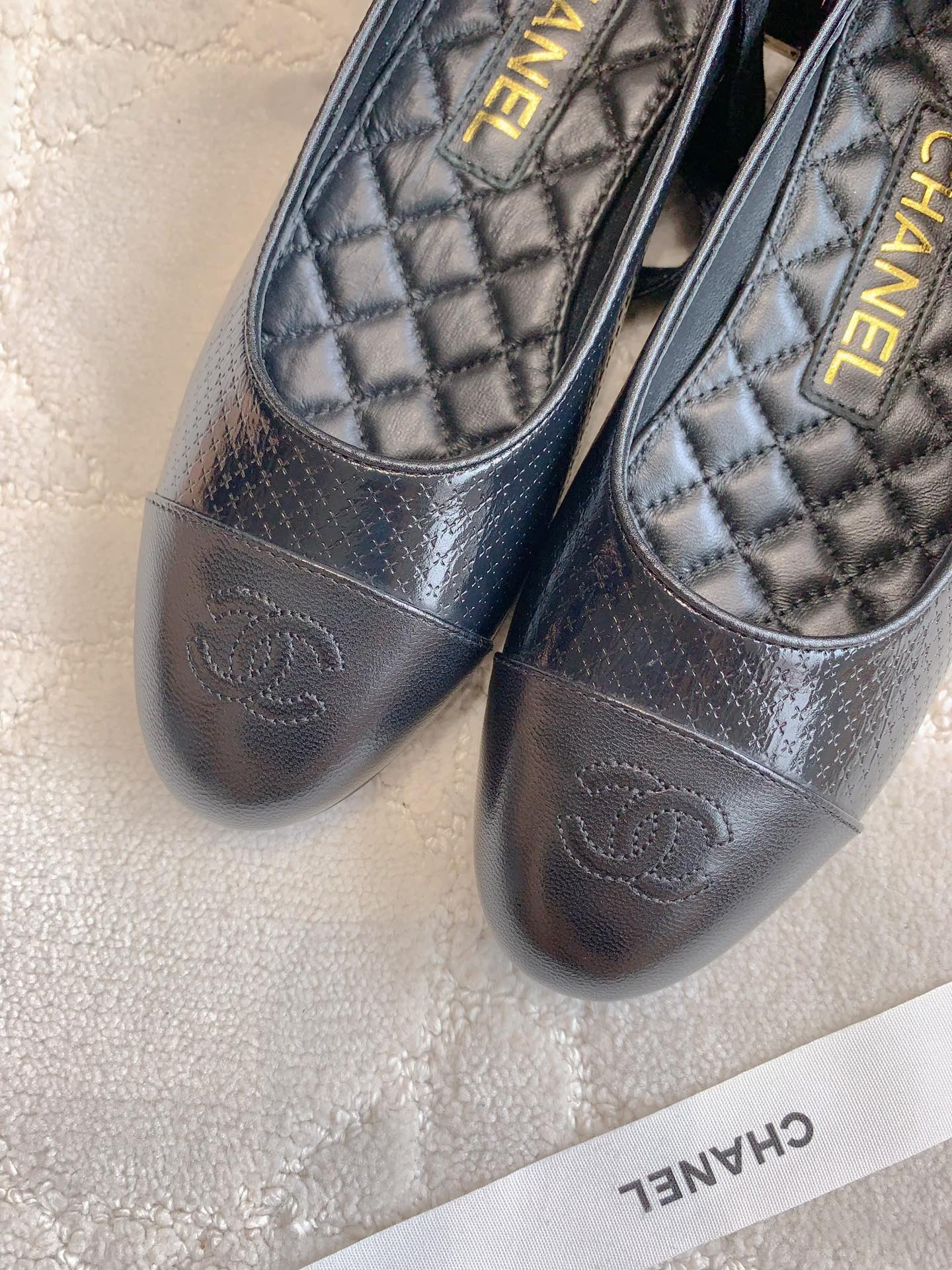 CHA Pearl anklet bow embellished ballet flats 1825022814