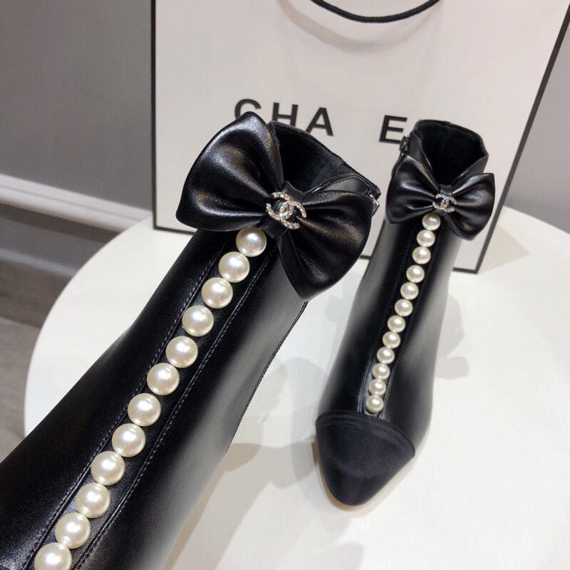 Fashion Bow Thick Heel Boots PD10070419