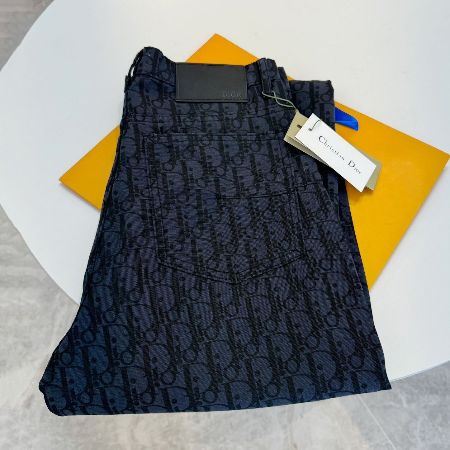 CD Unisex all-over printed jacquard jeans and trousers 1824101101