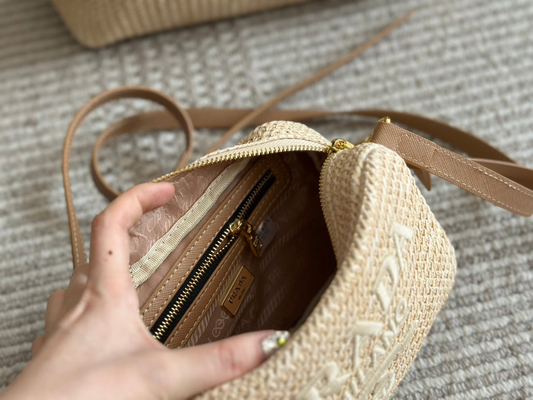 Summer straw camera bag 1824040207