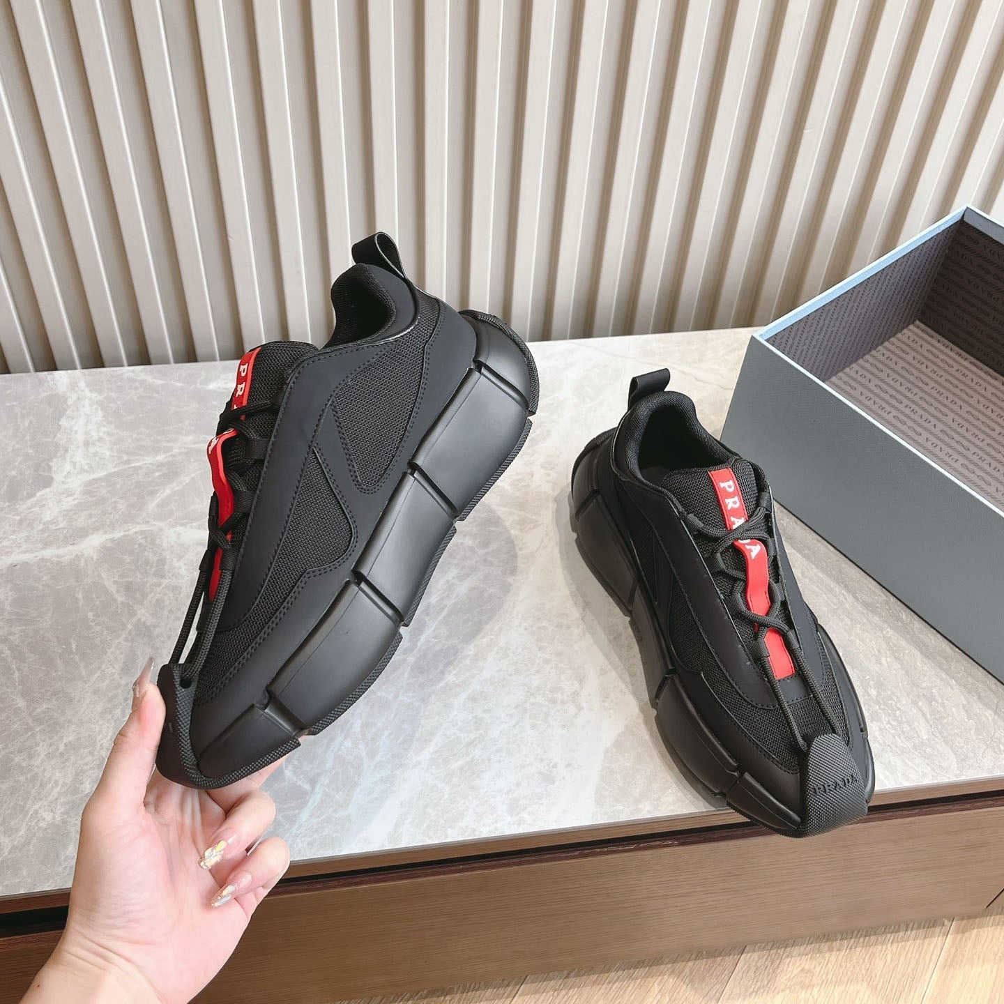 PR Mesh lace-up sneakers 1824091313