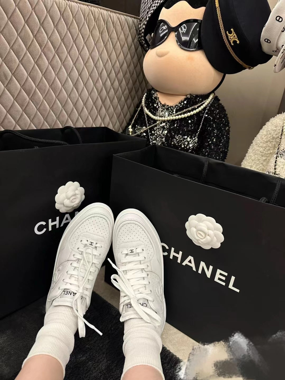 Silk sheepskin sneakers XC0823071702