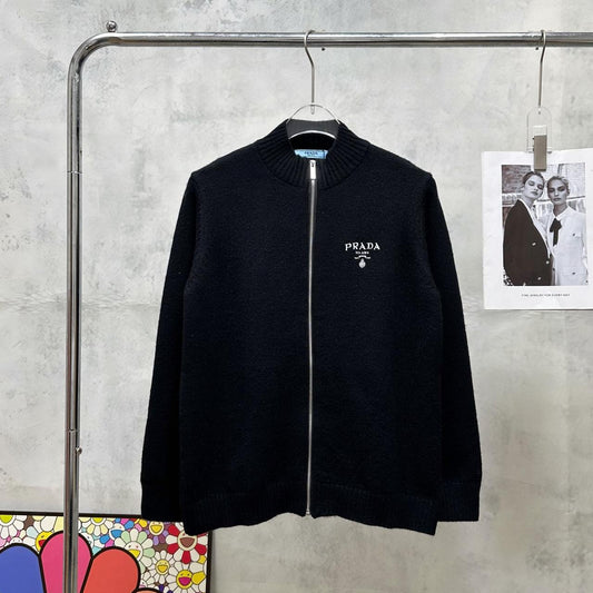 PR Men's embroidered knitted jacket 24120201