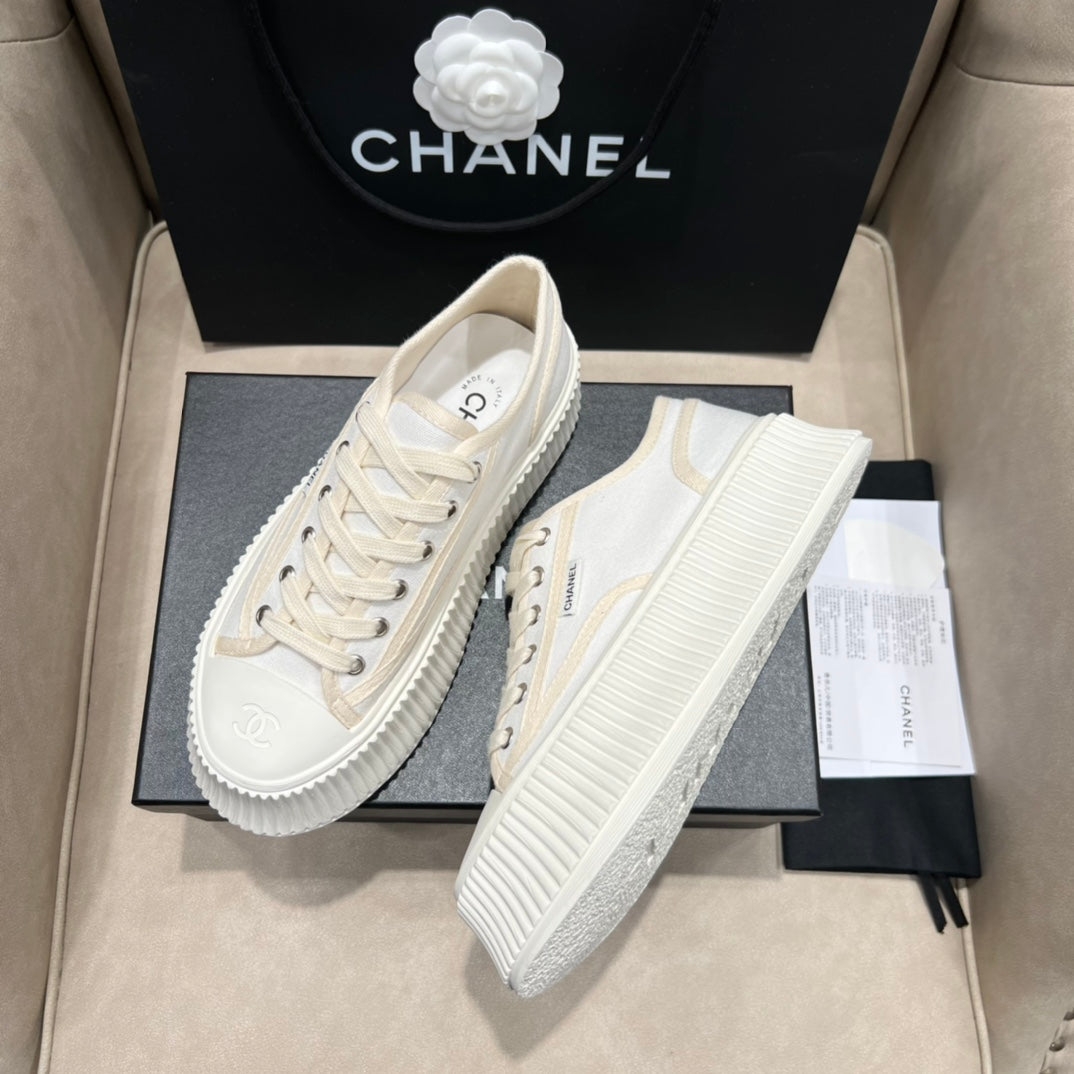 CNL Vintage 2024 Autumn and Winter New Style Canvas Thick-soled Sneakers 1824071604