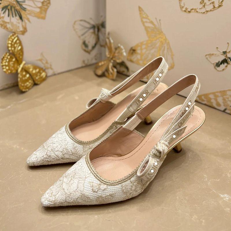 Pure Color D logo Handmade elegant Women's High Heeled PD05202422706
