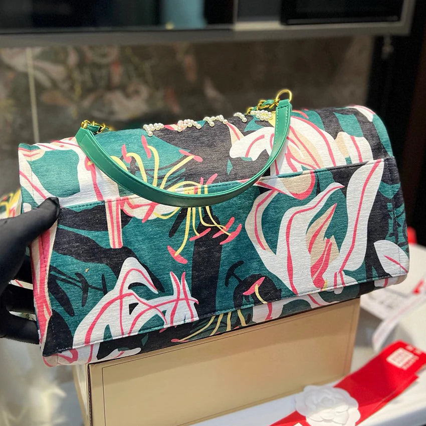 New versatile floral pearl beach bag 1024071216